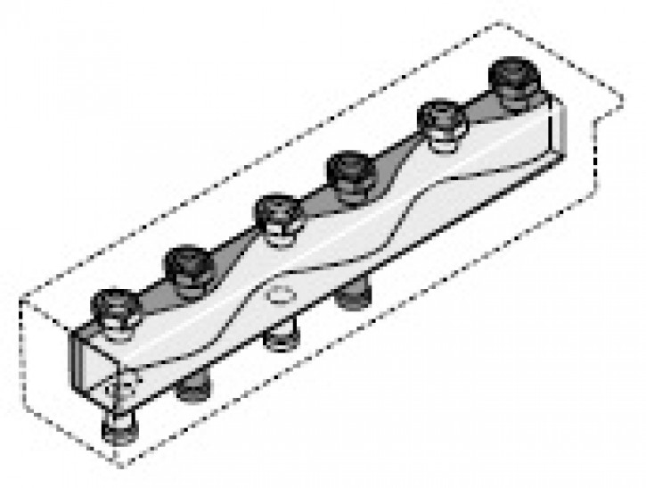 Verteiler für drei Heizkreise Typ WHV 3-A, bis 3,5 m3/h Volumenstrom